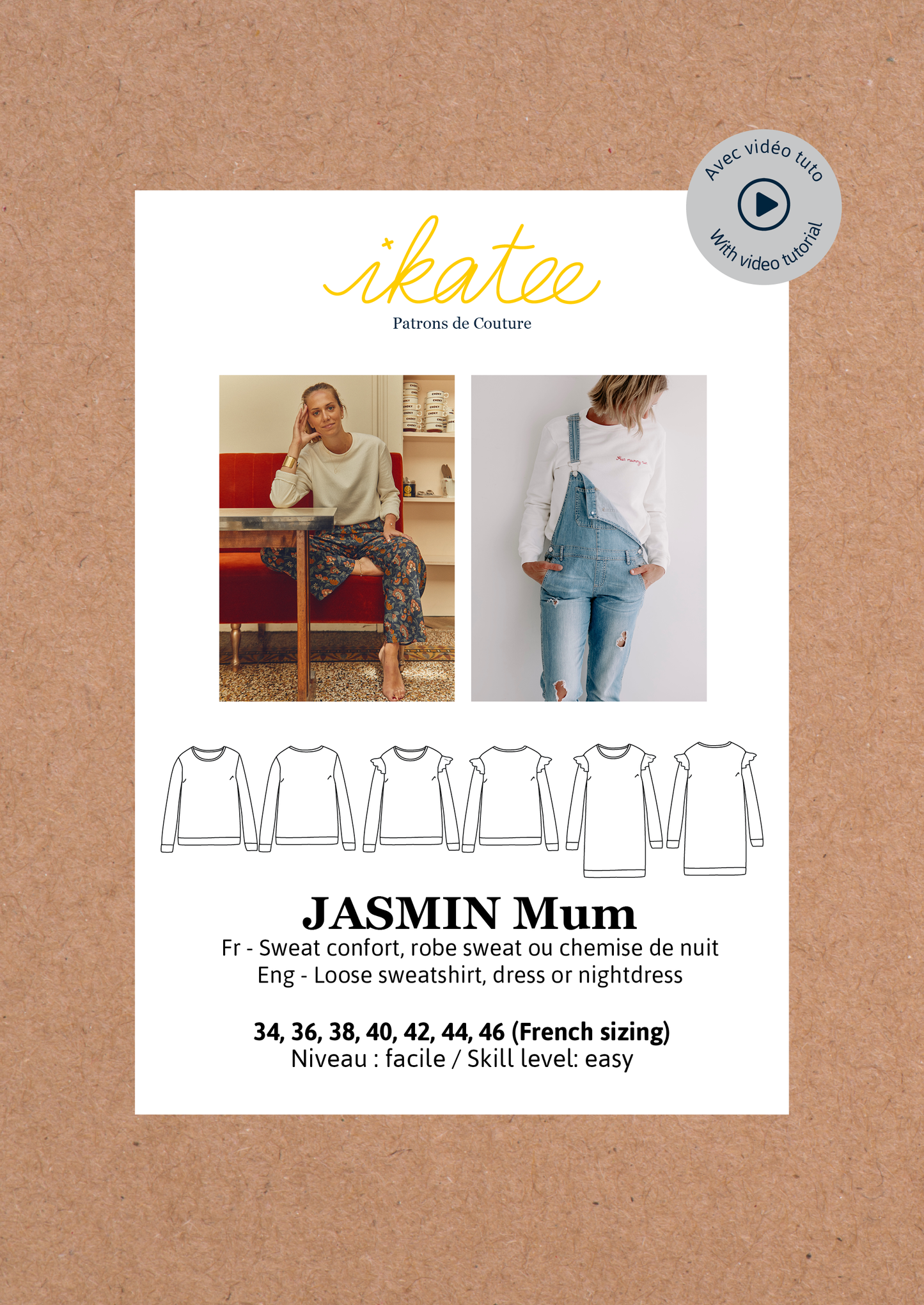 Jasmin Mum sweat et robe femme - Ikatee