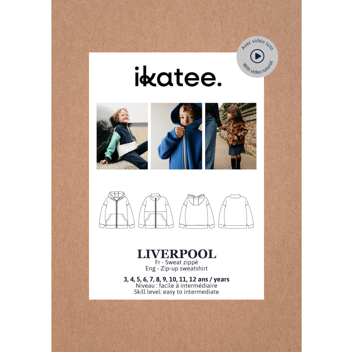 Liverpool sweat zippé enfant - Ikatee