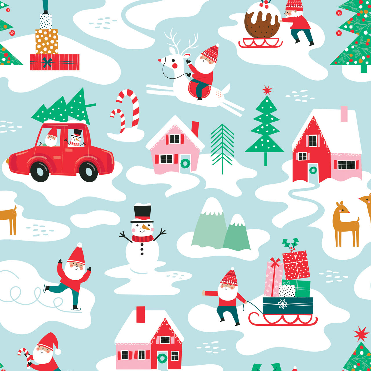 Tissu coton - Dashwood Studio - Wonderful christmas bleu