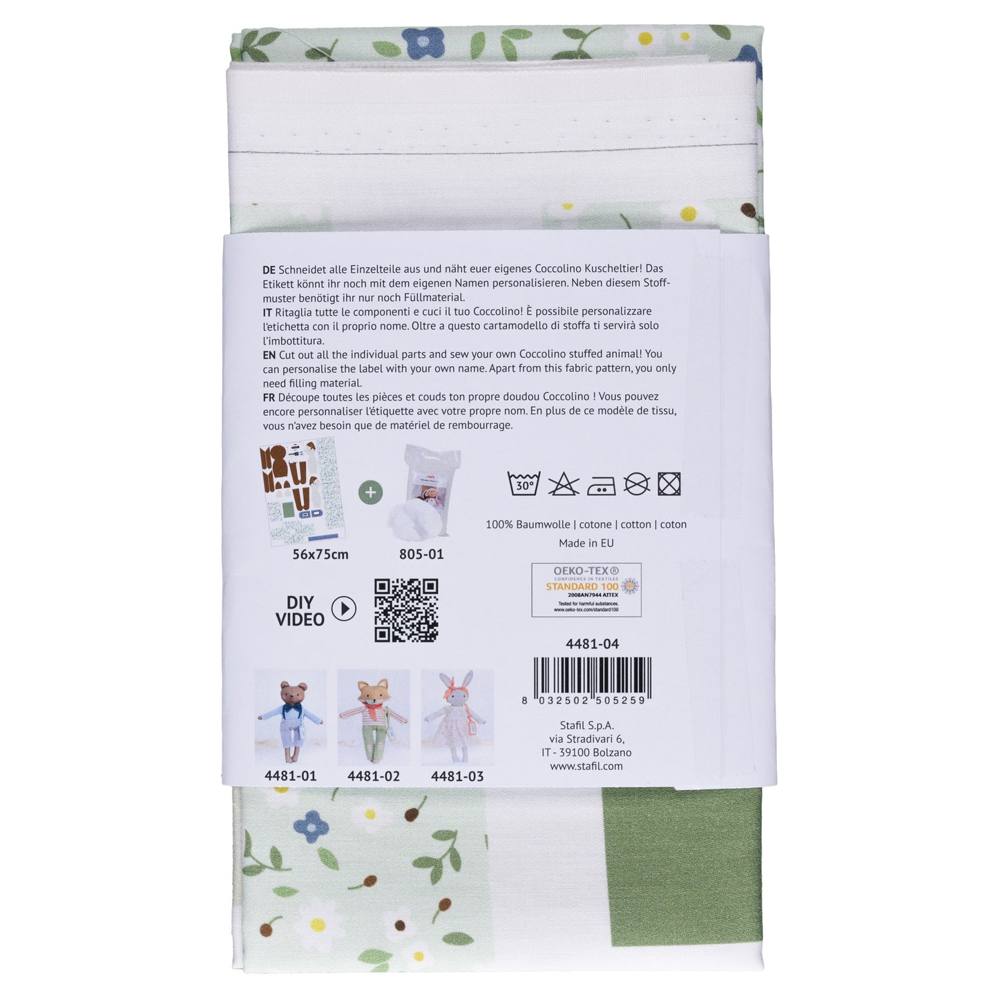 Tissu imprimé pour doudou Cocolini