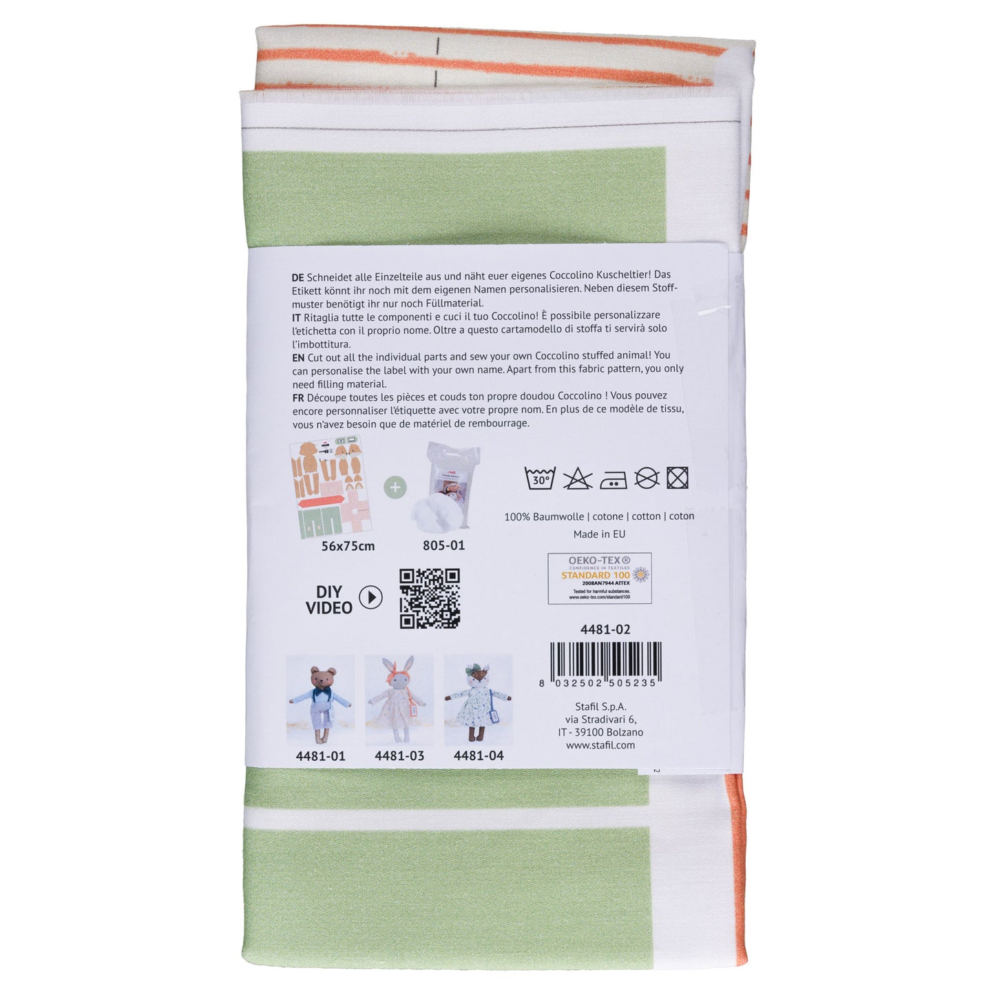 Tissu imprimé pour doudou Cocolini
