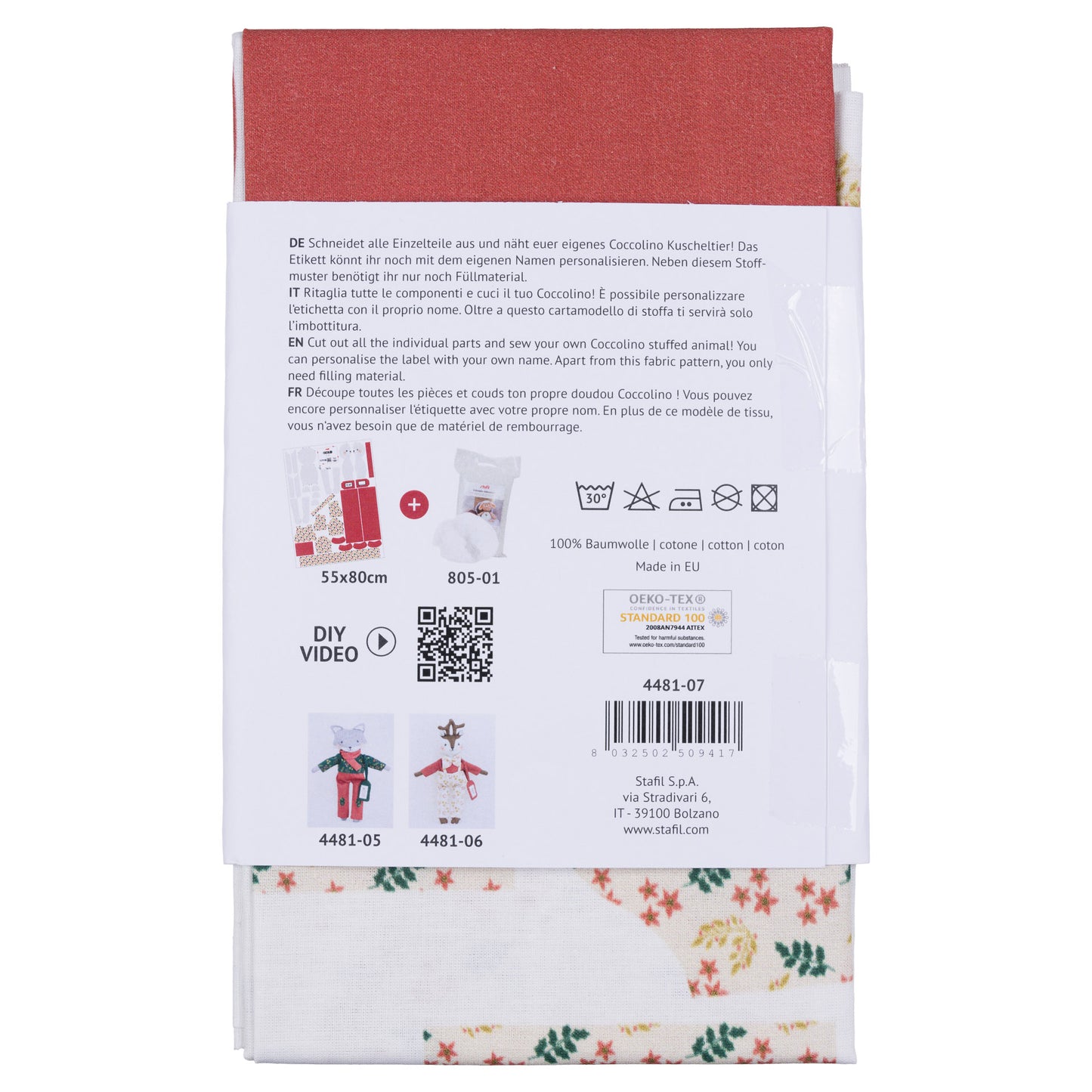 Tissu imprimé pour doudou Cocolini