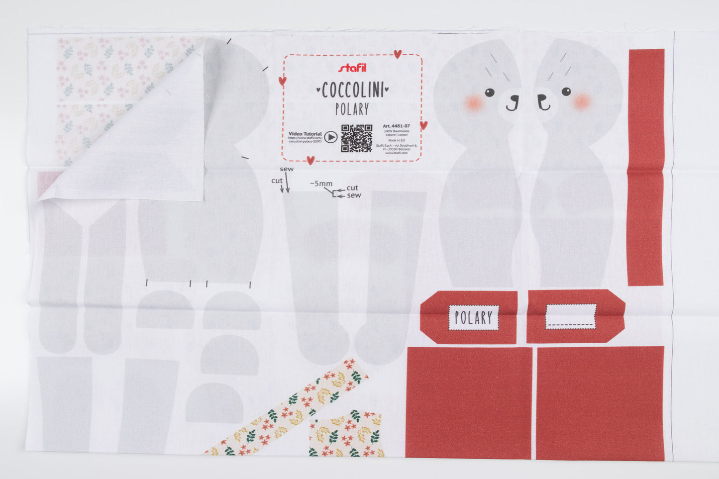 Tissu imprimé pour doudou Cocolini