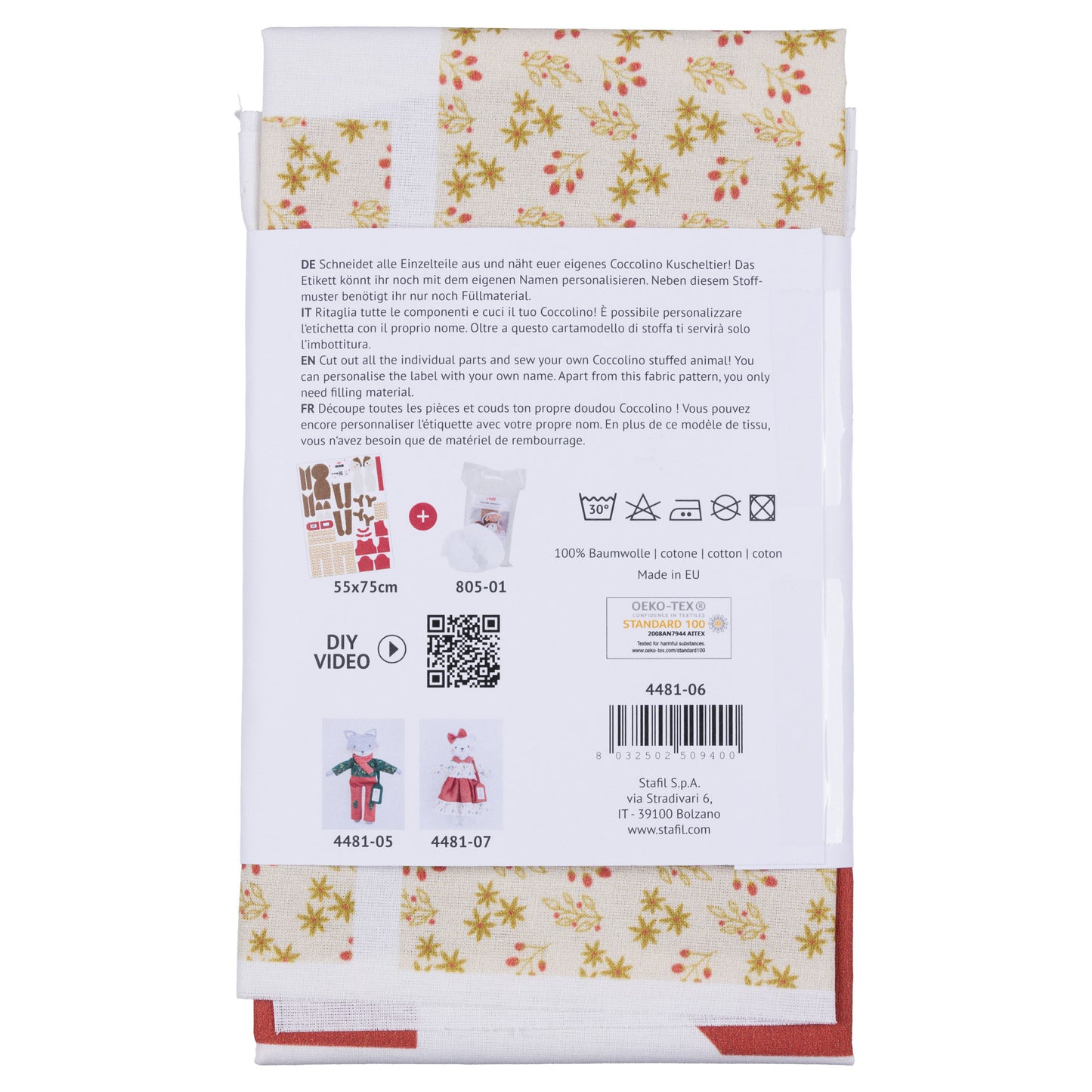 Tissu imprimé pour doudou Cocolini