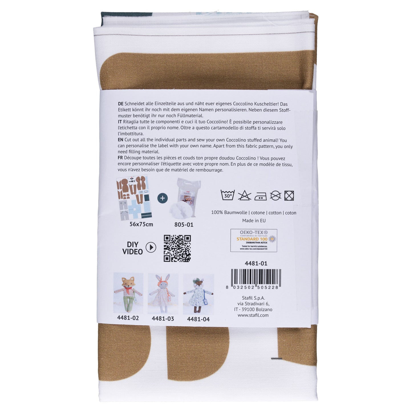 Tissu imprimé pour doudou Cocolini