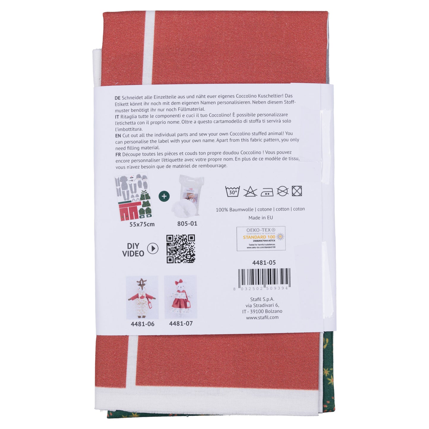 Tissu imprimé pour doudou Cocolini
