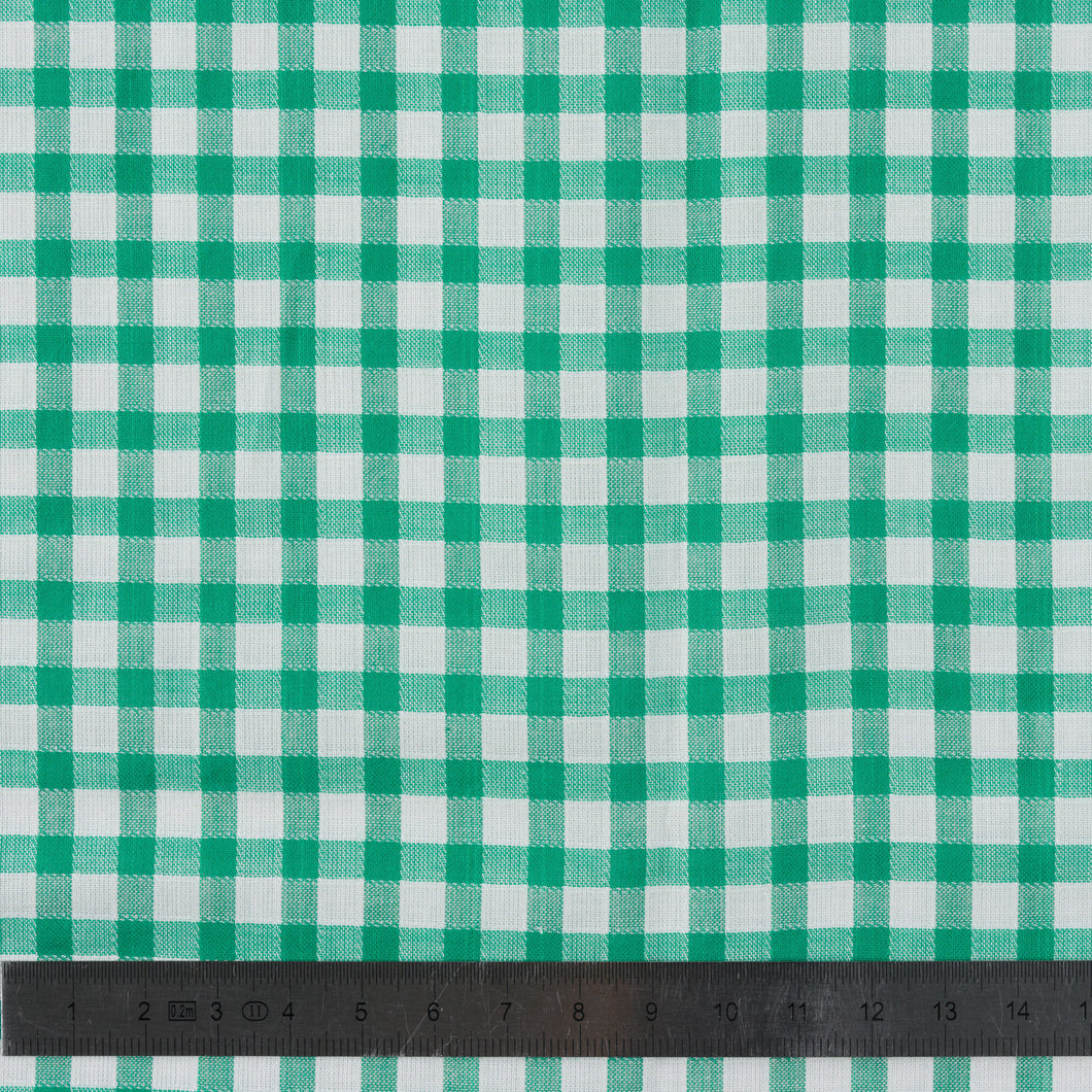 Tissu Vichy vert et blanc