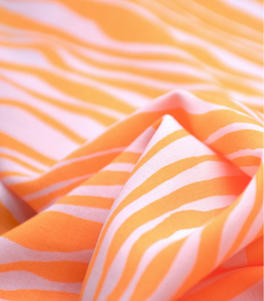 Tissu viscose - Ripple abricot - Cousette