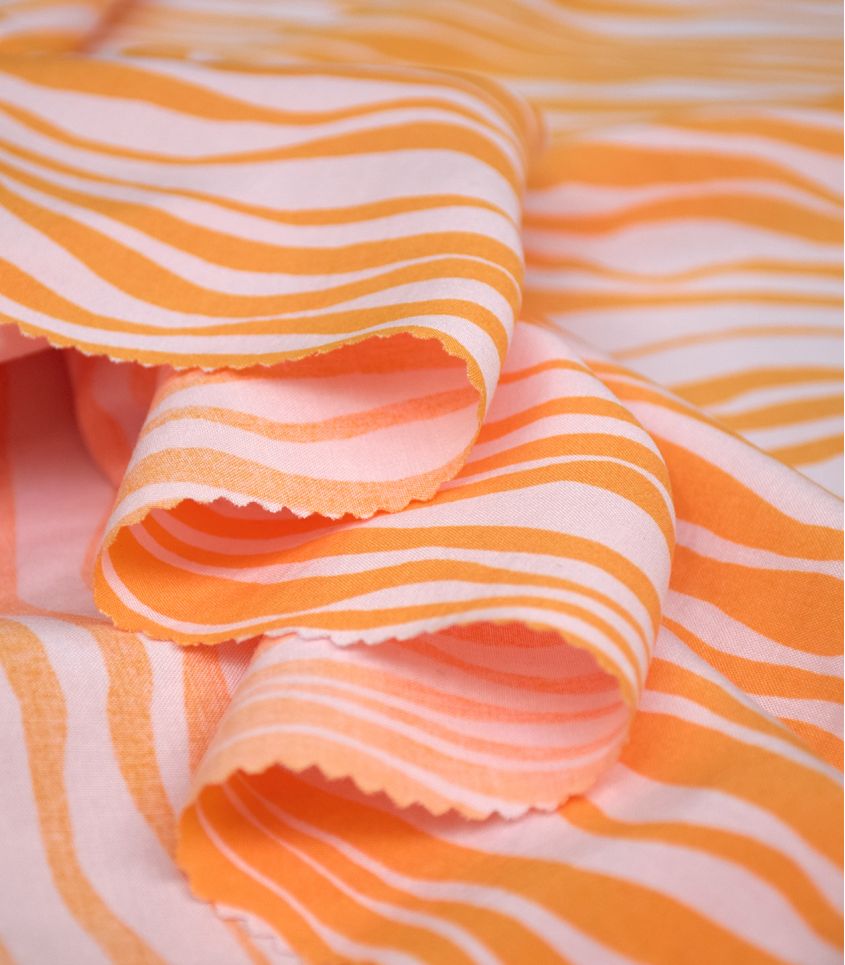 Tissu viscose - Ripple abricot - Cousette