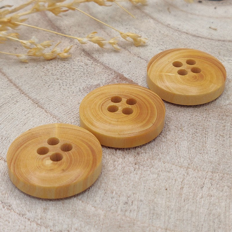 Boutons en bois- 22 mm
