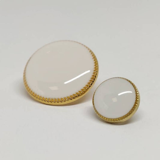 Boutons émaillé en métal doré - 9 à 15 mm