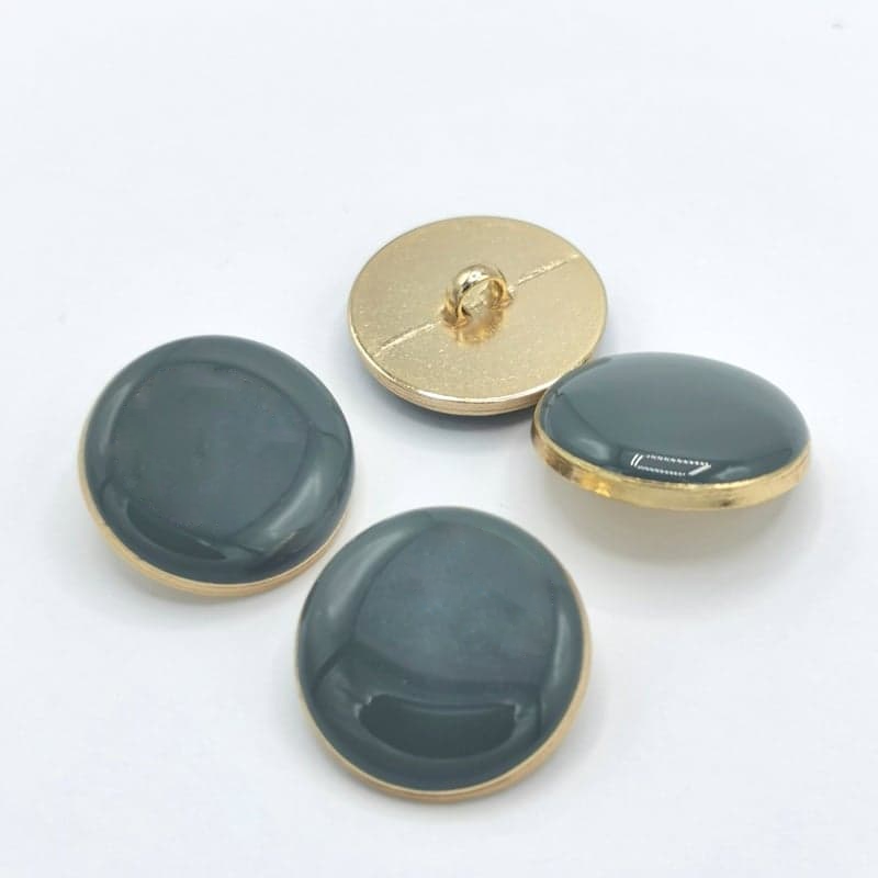 Boutons émaillé en métal doré - 20 mm