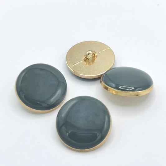 Boutons émaillé en métal doré - 20 mm