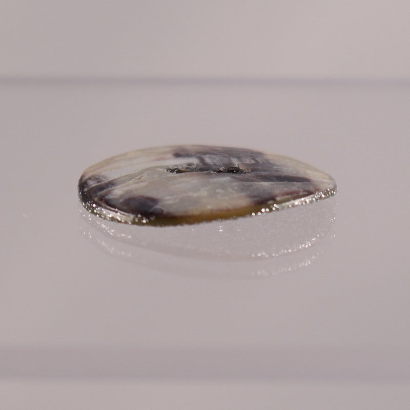 Boutons nacre à paillettes argentées- 22 mm
