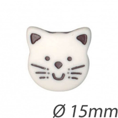 Boutons tête de chat- 15 mm