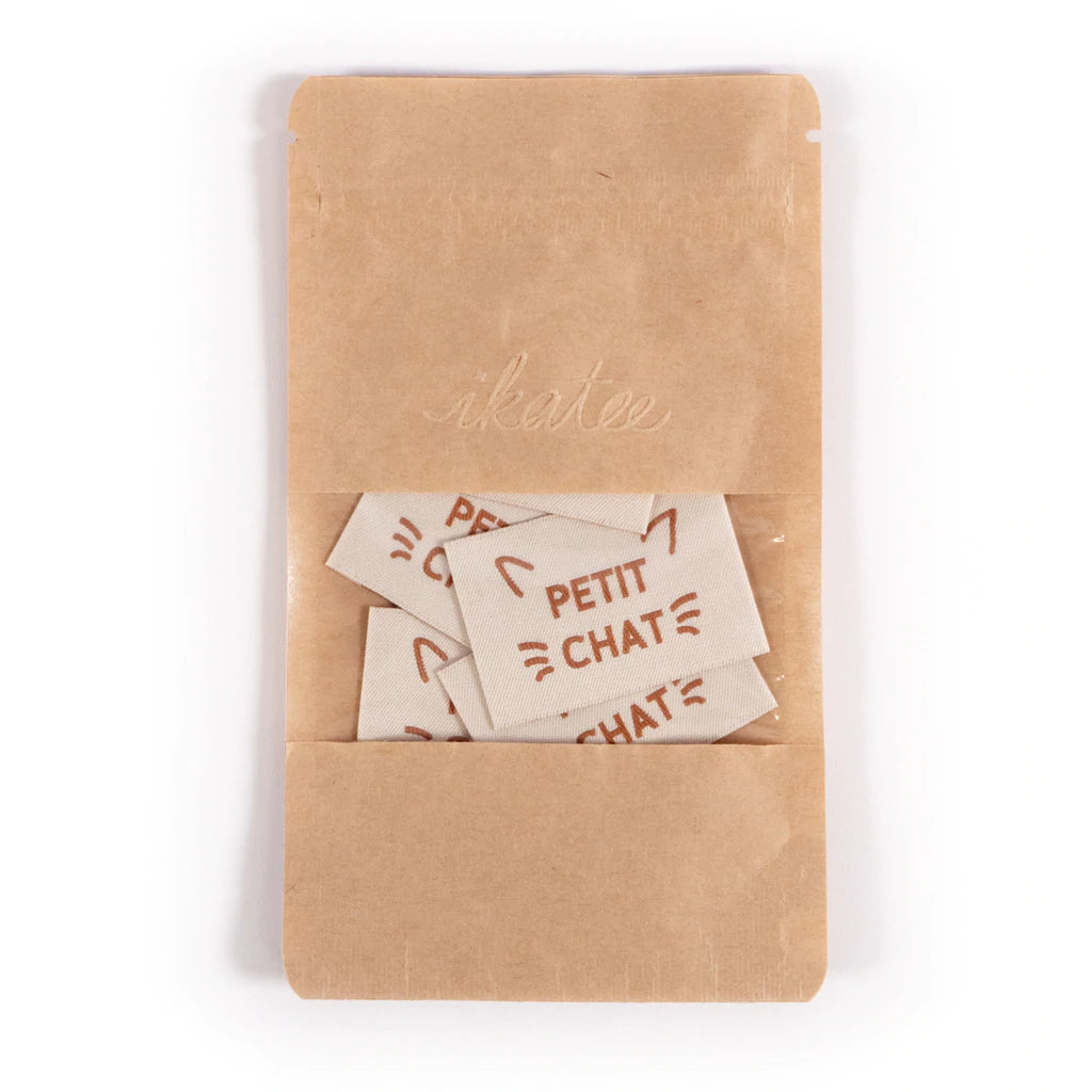 Etiquettes à coudre - Petit chat - Ikatee