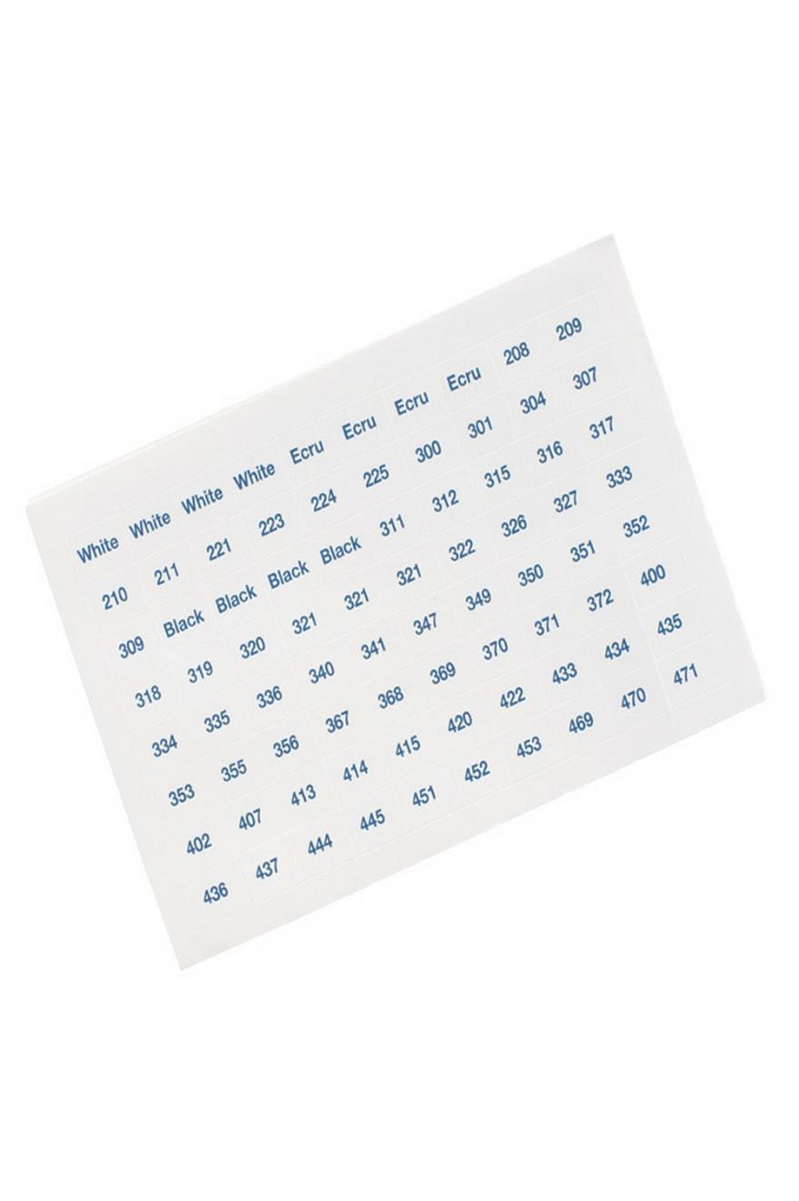 Etiquettes de couleurs pour fils à broder - DMC