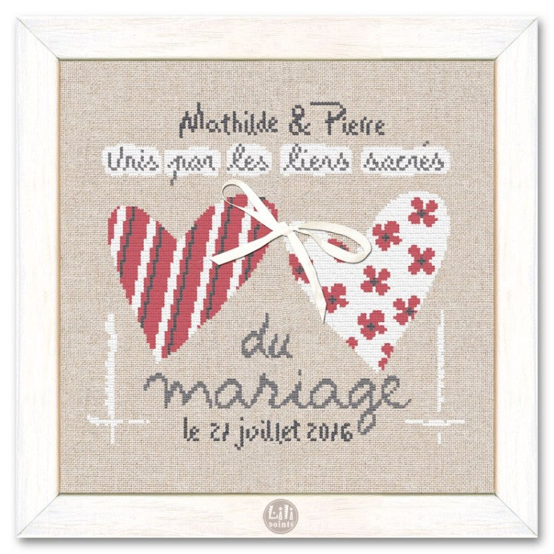 Fiche point de croix - Unis par les liens sacrés du mariage - Lili Points
