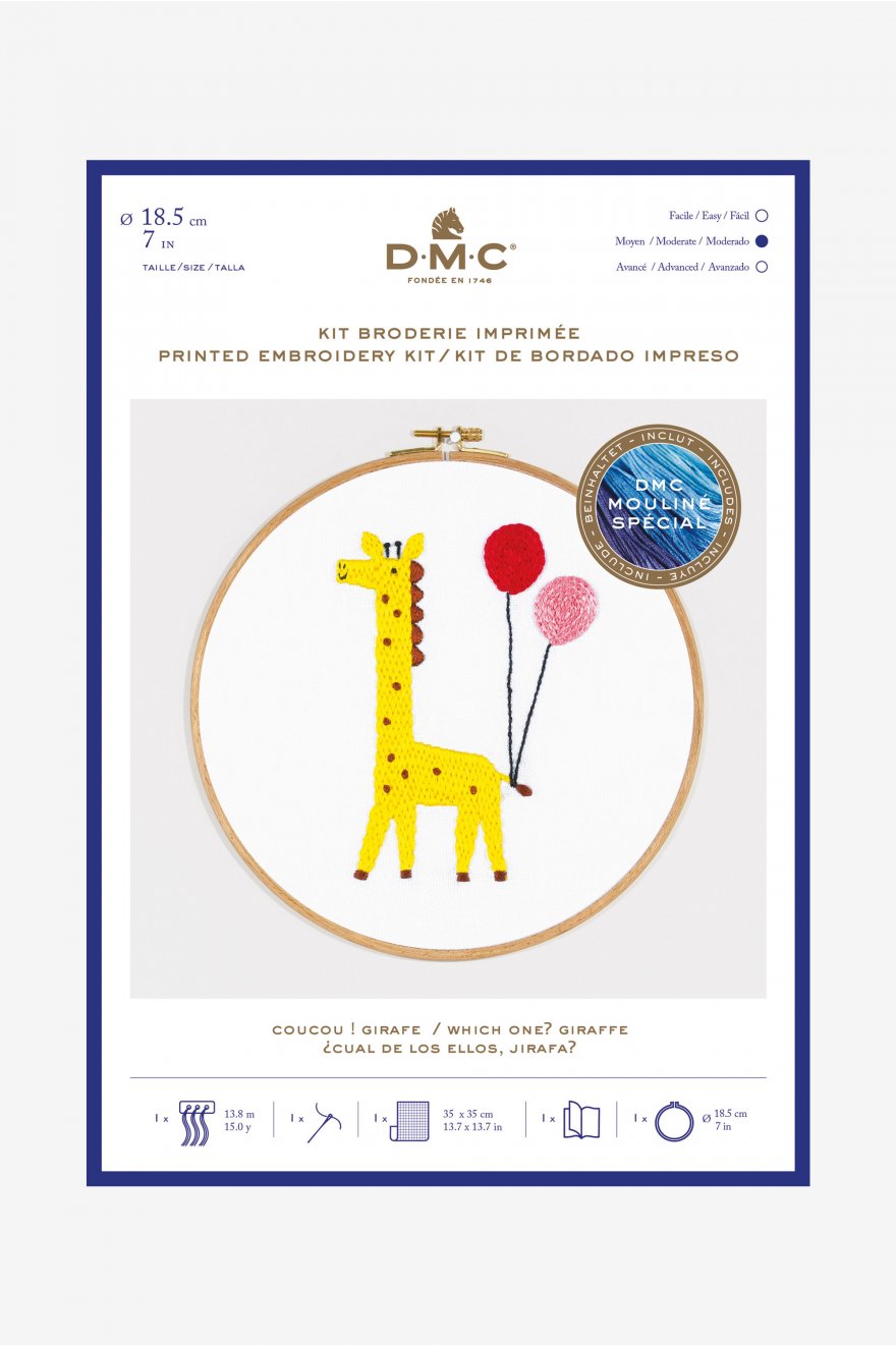 Kit de broderie - Coucou ! Girafe - DMC