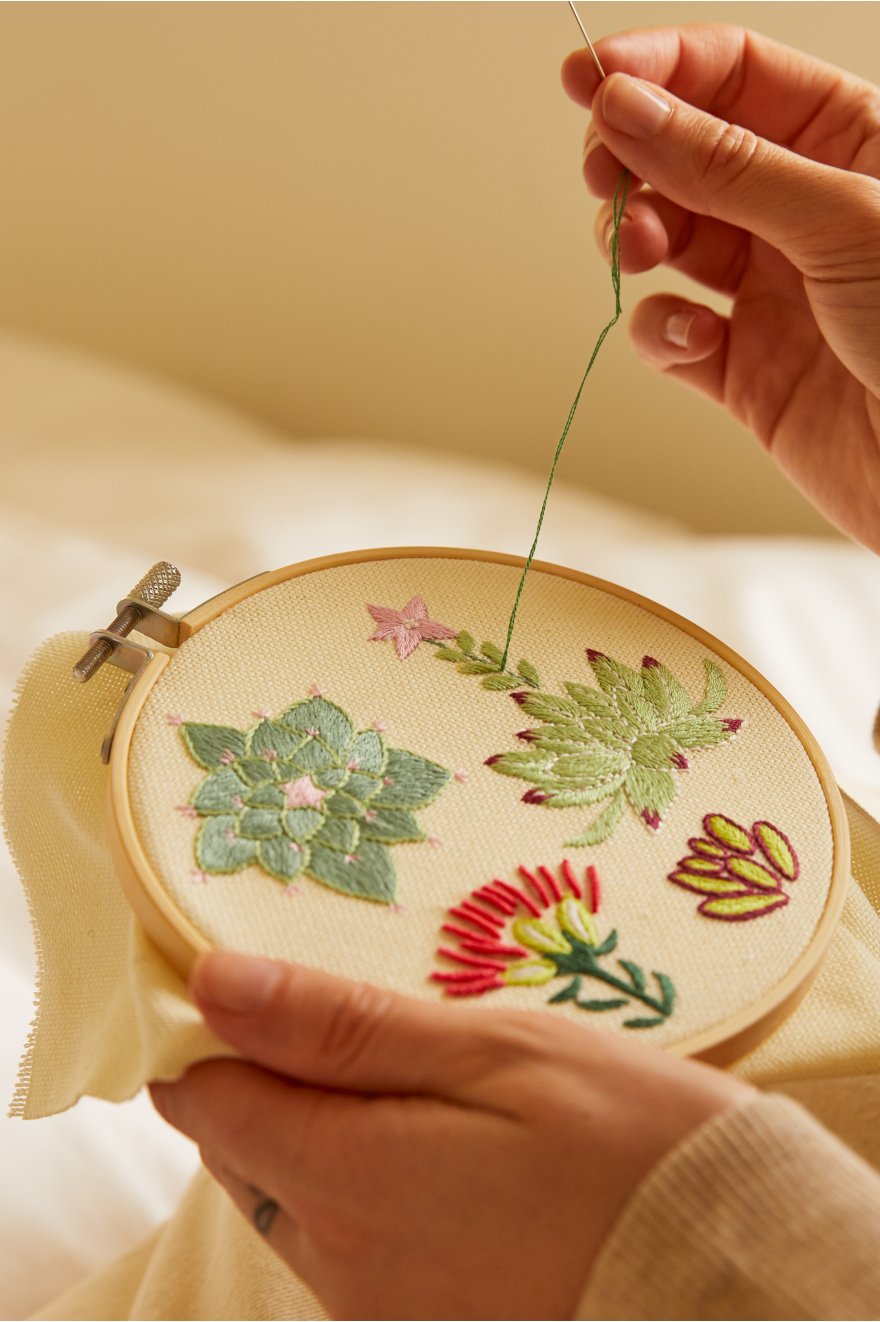 Kit Mindful making - DMC - Broderie - Jardin miniature