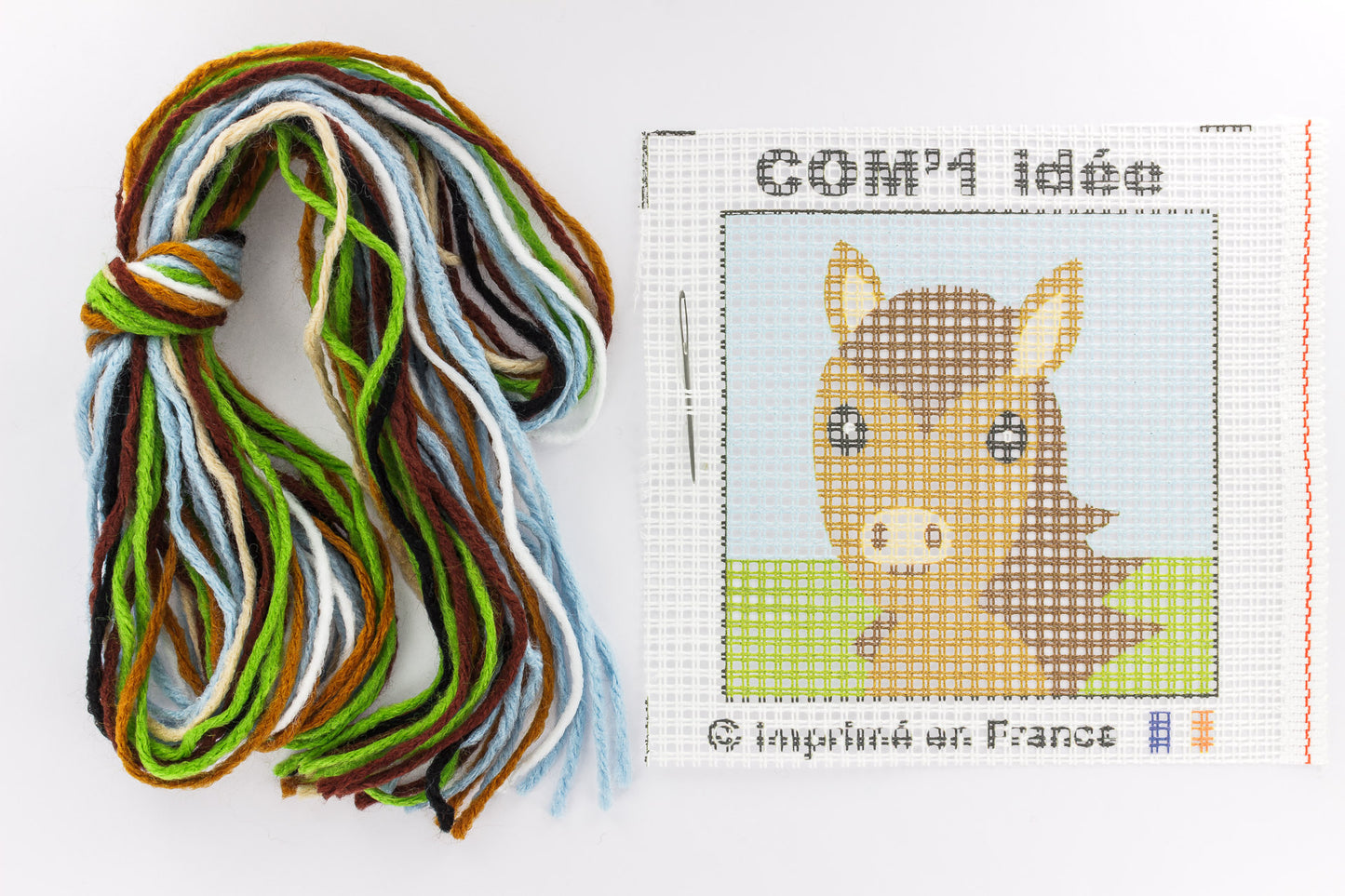 Kit de canevas pour enfant - Jumper un amour de cheval