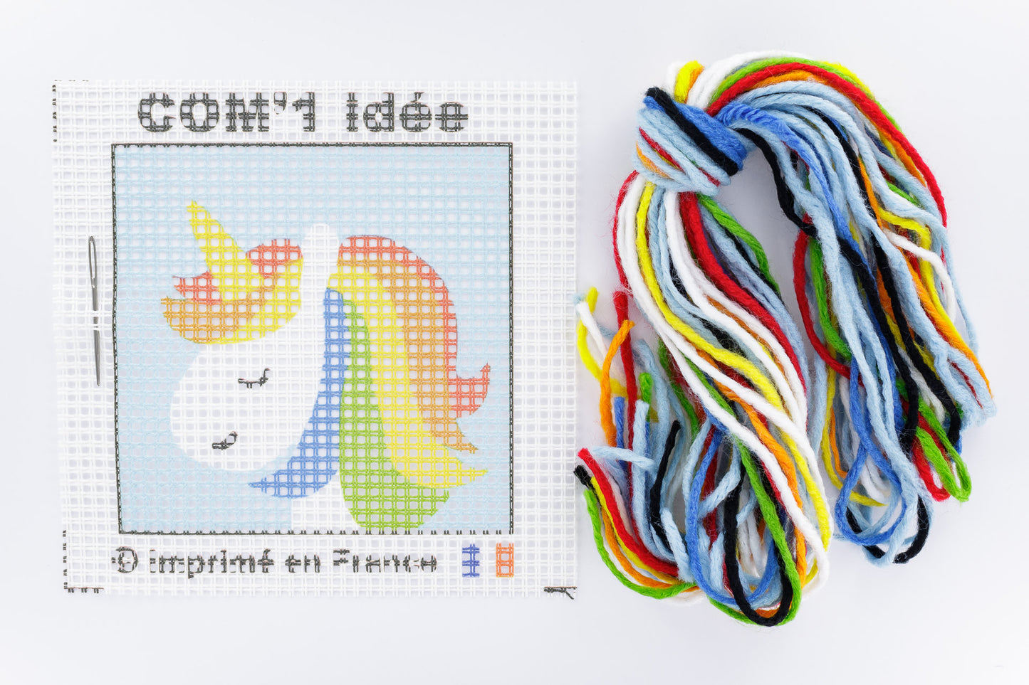 Kit de canevas pour enfant - Licorne rainbow