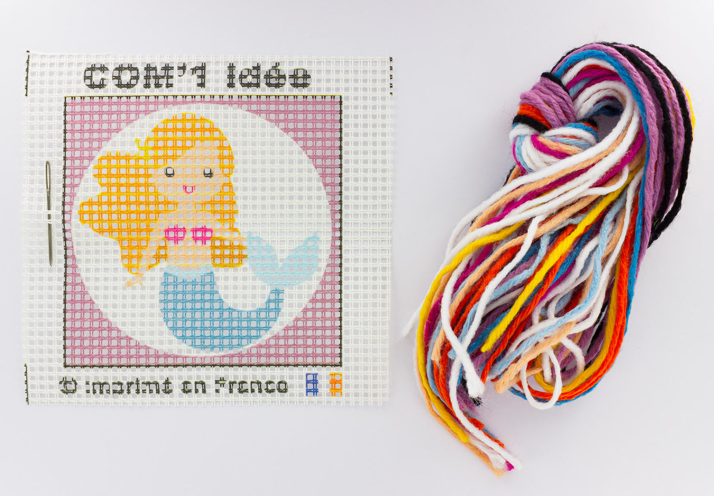 Kit de canevas pour enfant - Ariel jolie sirène