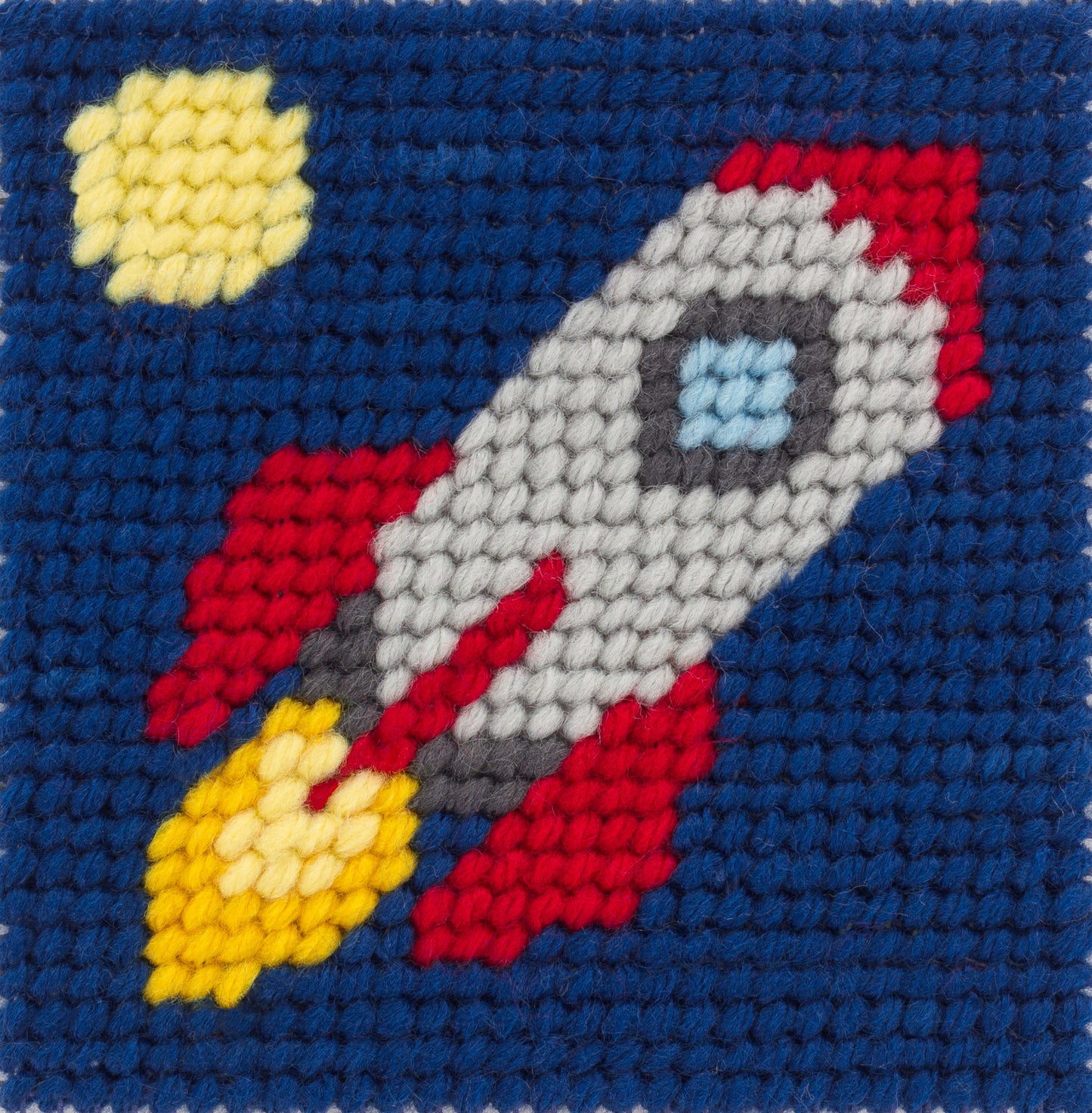 Kit de canevas pour enfant - La lune en fusée