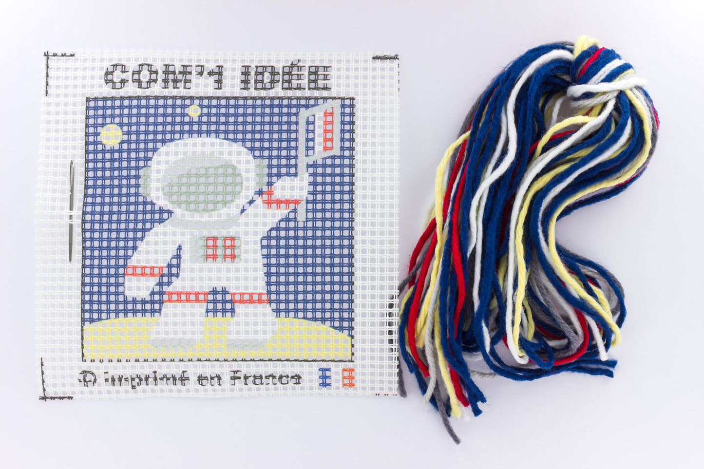 Kit de canevas pour enfant - Thomas sur la lune