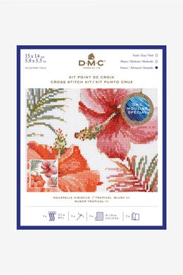 Kit de broderie au point de croix - Aquarelle Hibiscus - DMC
