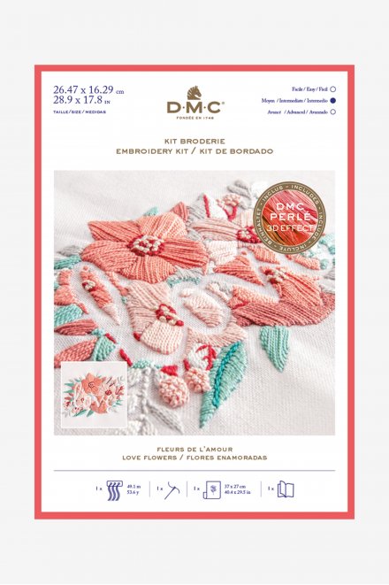 Kit de broderie - Fleurs de l'amour - DMC