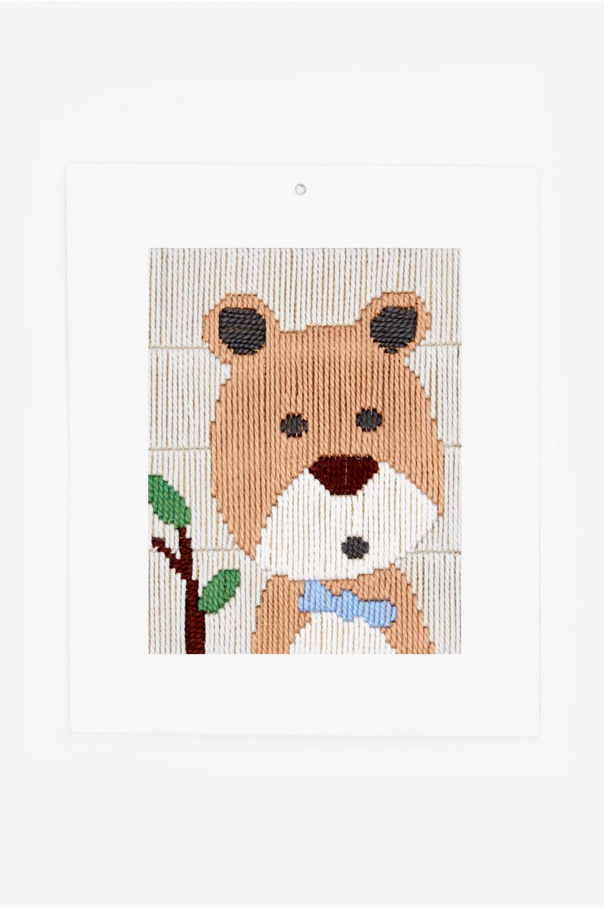 Kit de tapisserie point lancé - Ours - DMC