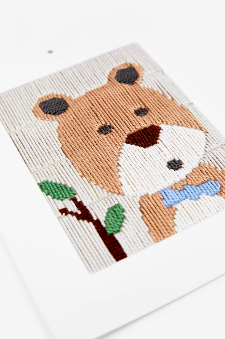 Kit de tapisserie point lancé - Ours - DMC