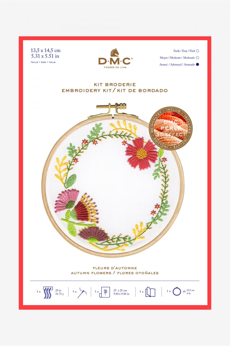 Kit de broderie - Fleurs d'automne - DMC