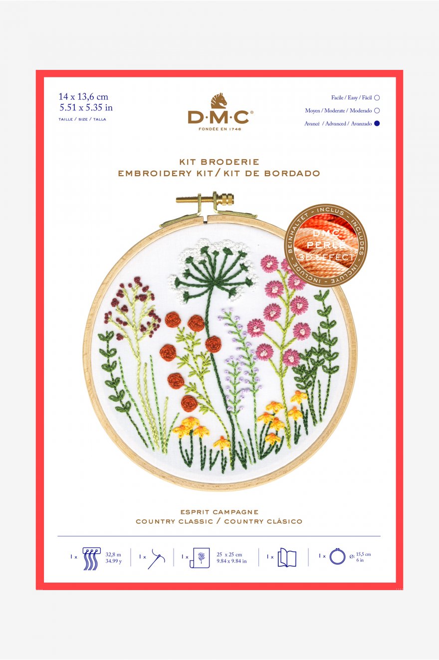 Kit de broderie - Esprit campagne - DMC