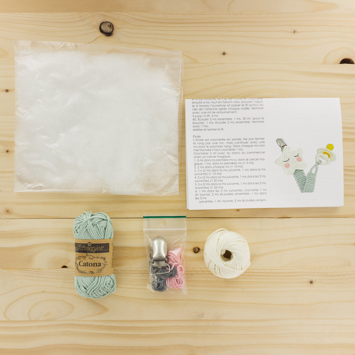 Kit de crochet Attache Tétine