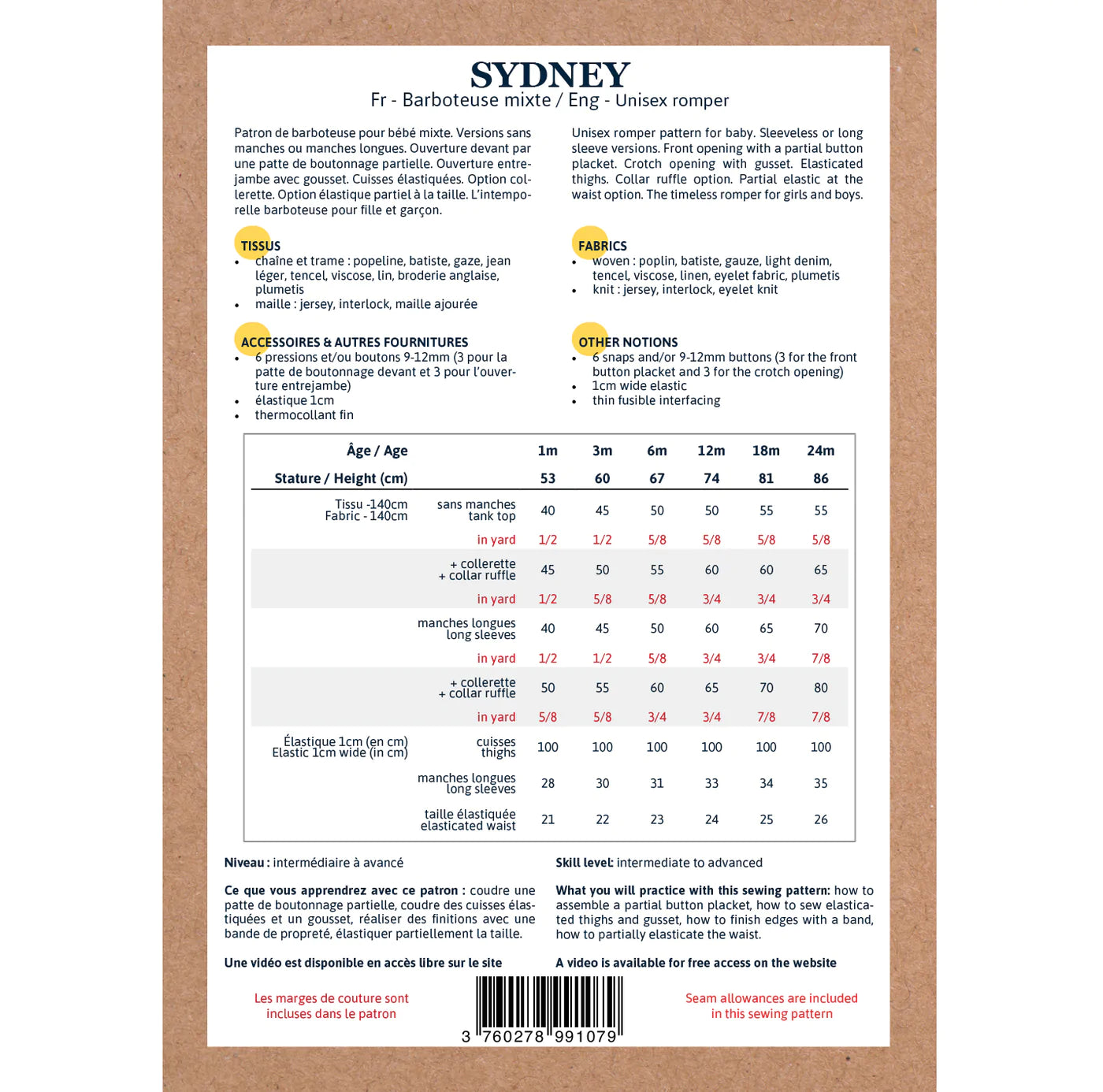 Barboteuse Sydney - Ikatee