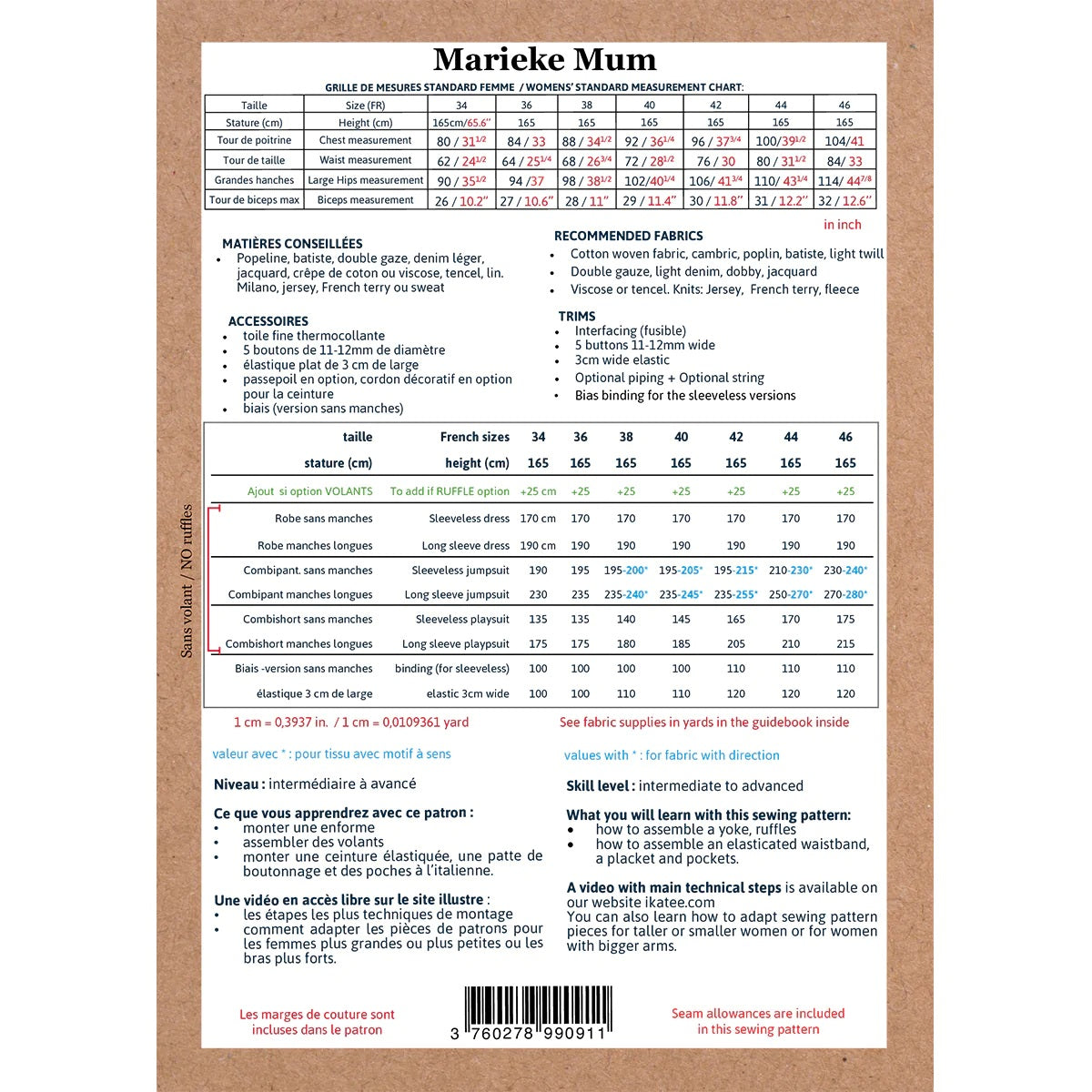 Combinaison / Robe Marieke femme - Ikatee