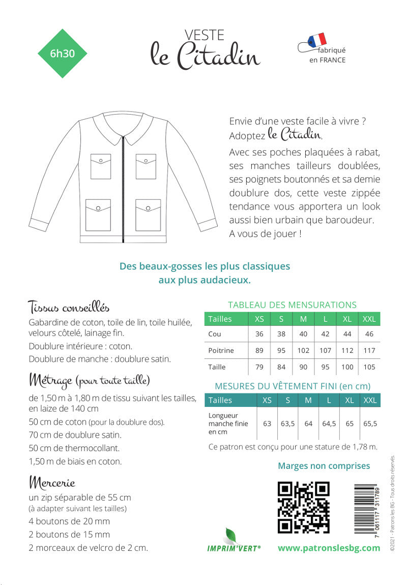 Veste Le Citadin - Les BG