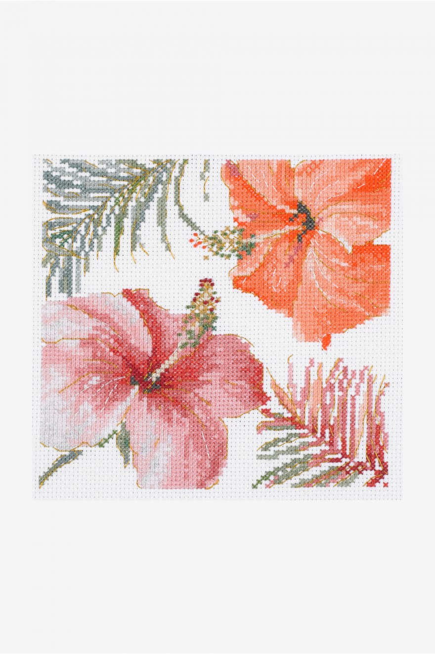 Kit de broderie au point de croix - Aquarelle Hibiscus - DMC