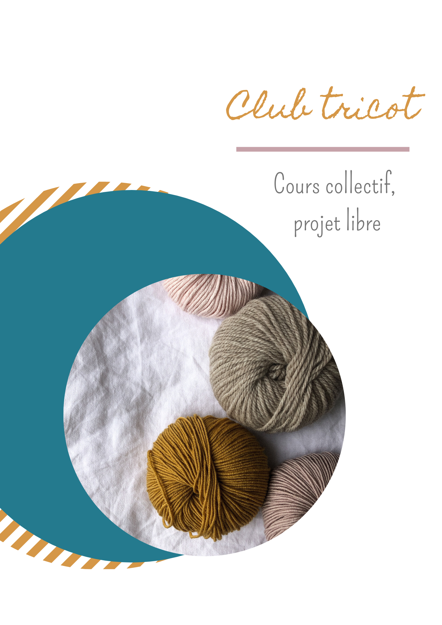 Club tricot " Cours de tricot collectif " / Mercredi 23 octobre 2024