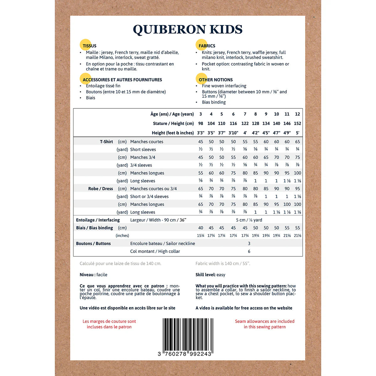 Tee-shirt / robe Quiberon kids - Ikatee