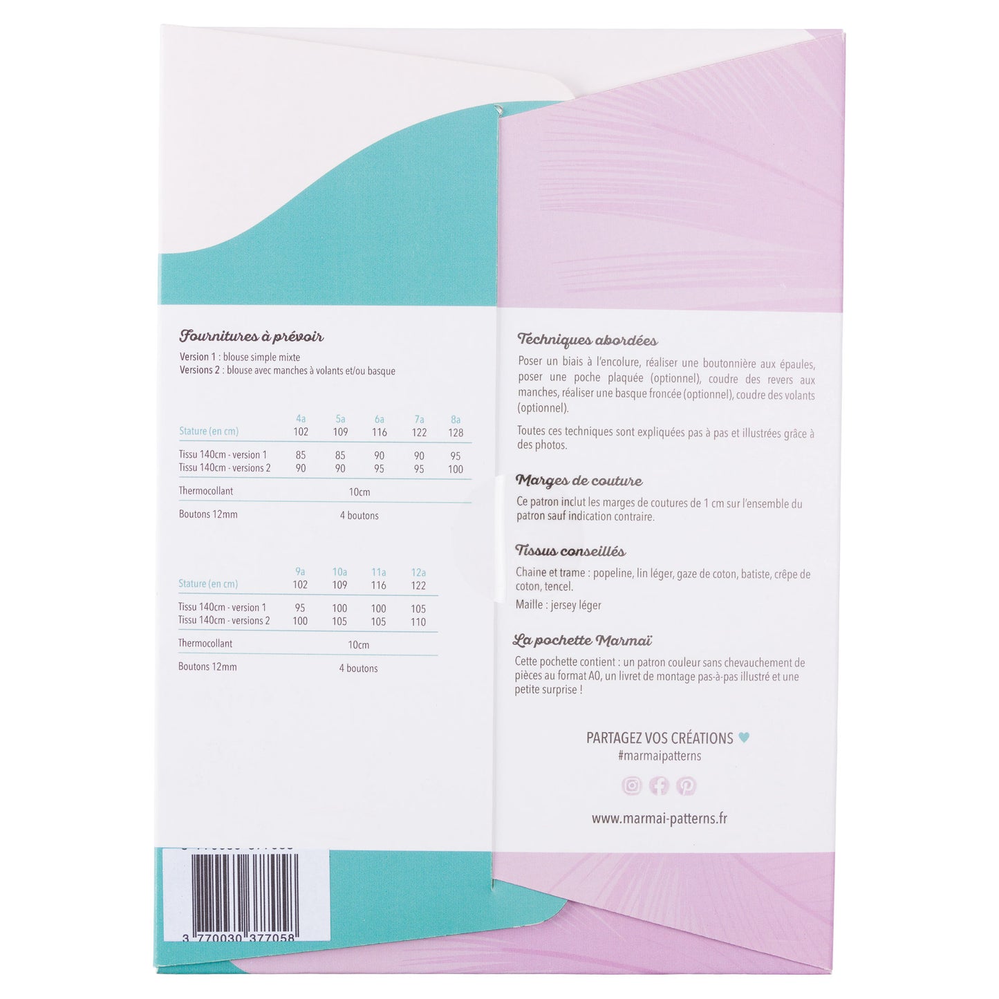 Blouse mixte Alouette 4 à 12 ans - Marmaï