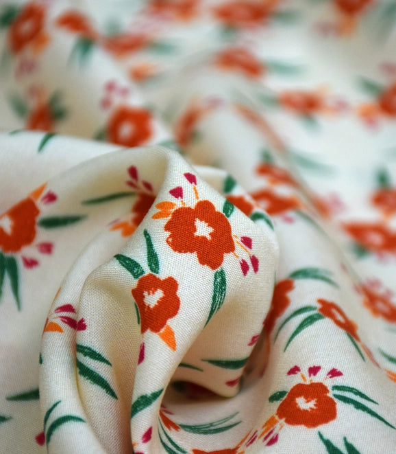 Tissu viscose Poppy prairie - Cousette