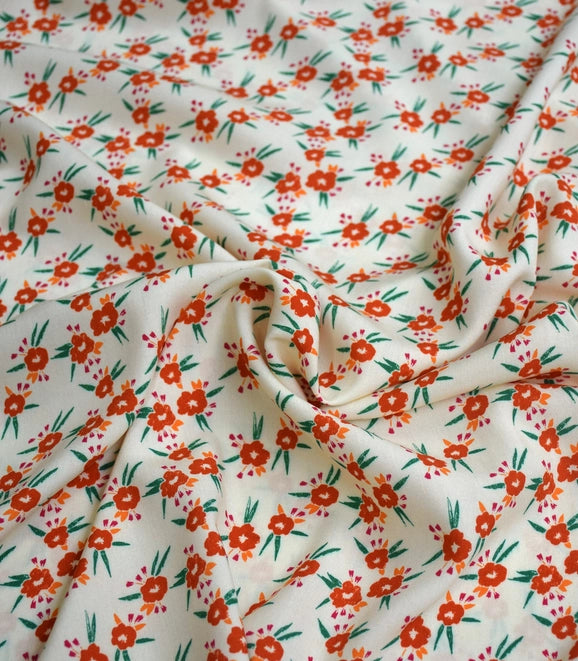 Tissu viscose Poppy prairie - Cousette