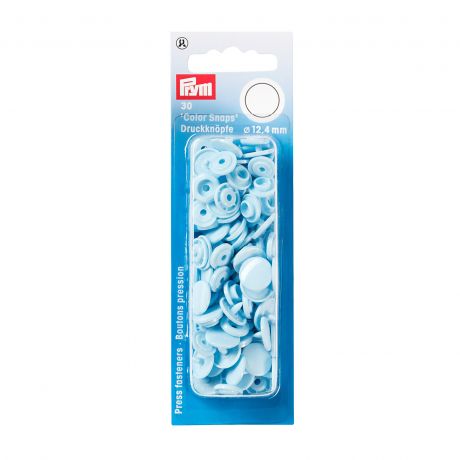 Boutons pression ronds Color Snap - 12,4 mm - Prym bleu ciel