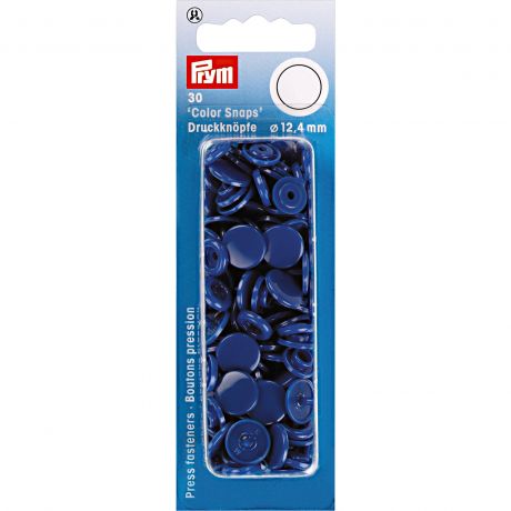 Boutons pression ronds Color Snap - 12,4 mm - Prym bleu royal