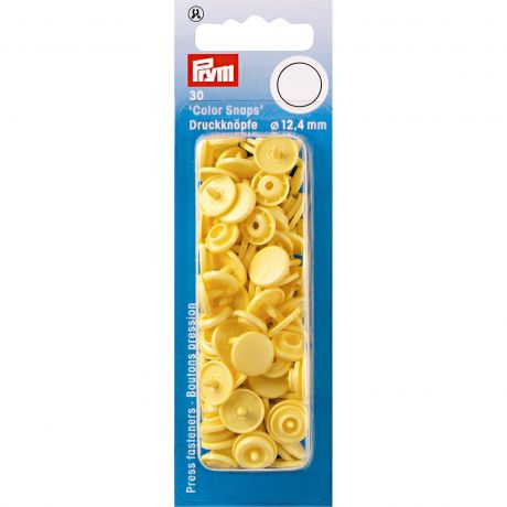 Boutons pression ronds Color Snap - 12,4 mm - Prym jaune banane