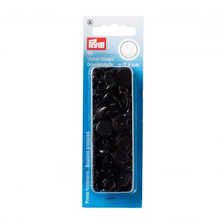 Boutons pression ronds Color Snap - 12,4 mm - Prym noir