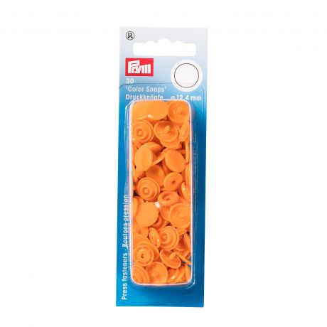 Boutons pression ronds Color Snap - 12,4 mm - Prym orange
